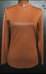 Leddy Leather Long Sleeve Top SADDLE