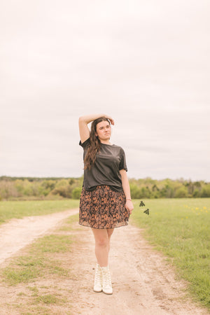 LATHER IN LEATHER SKORT