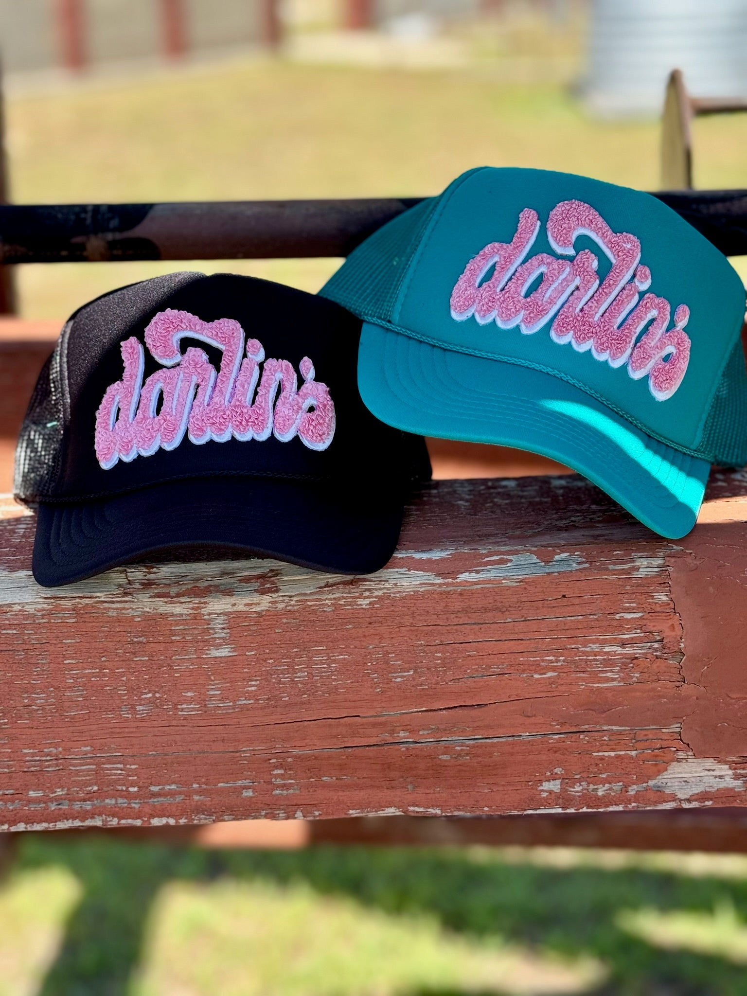 Darlin' in Pink Chenille Foam Trucker Cap