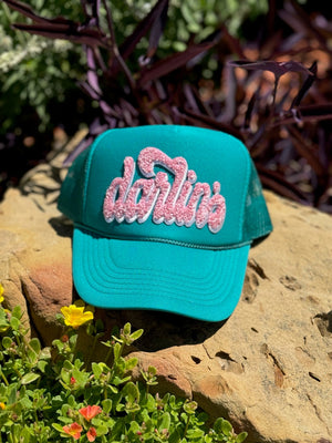 Darlin' in Pink Chenille Foam Trucker Cap