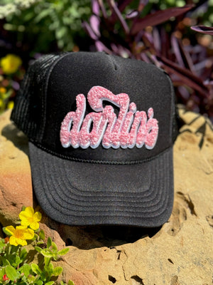 Darlin' in Pink Chenille Foam Trucker Cap