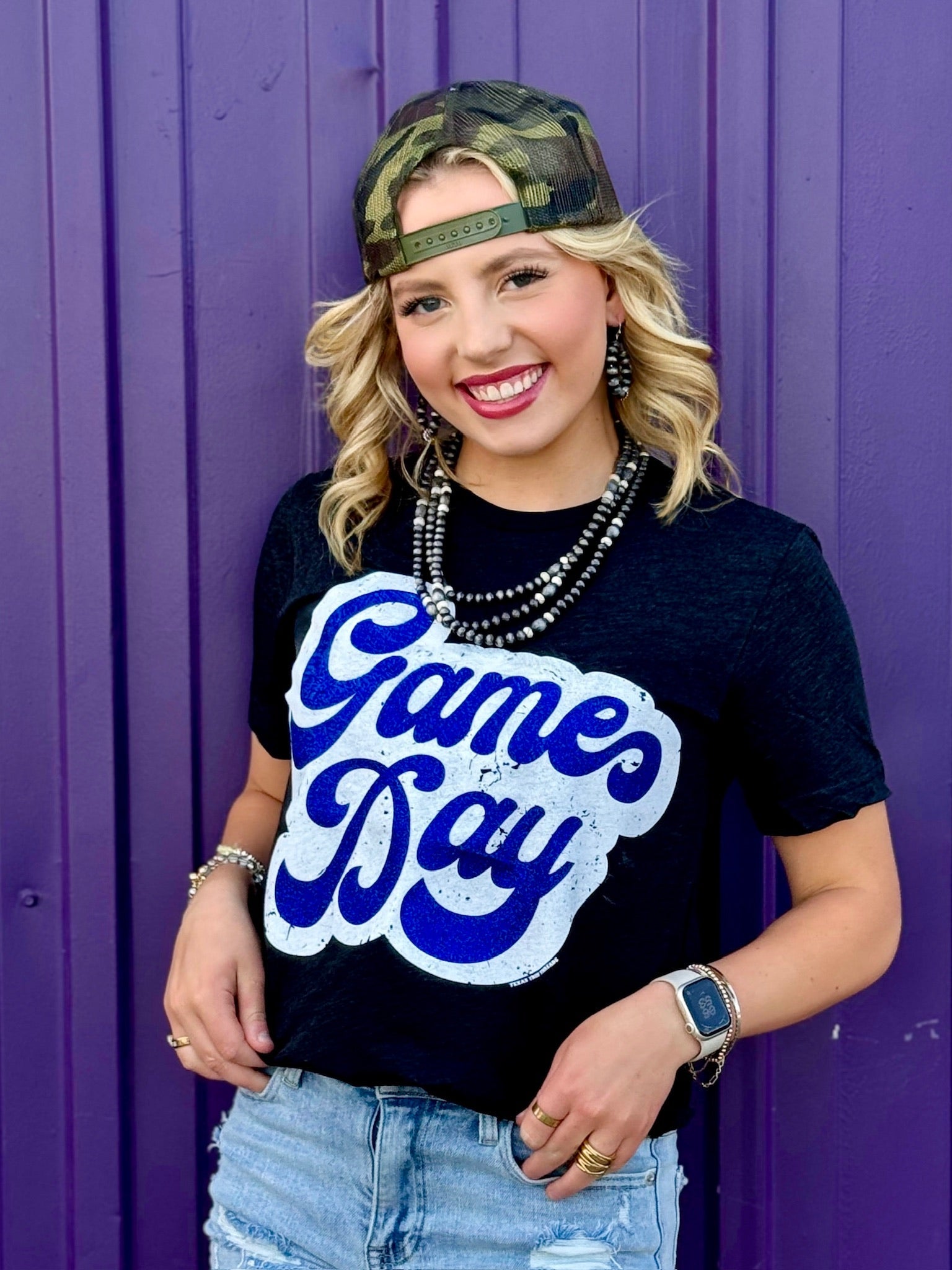 Sync Logic - Big Game Day Retro Glitter Tee